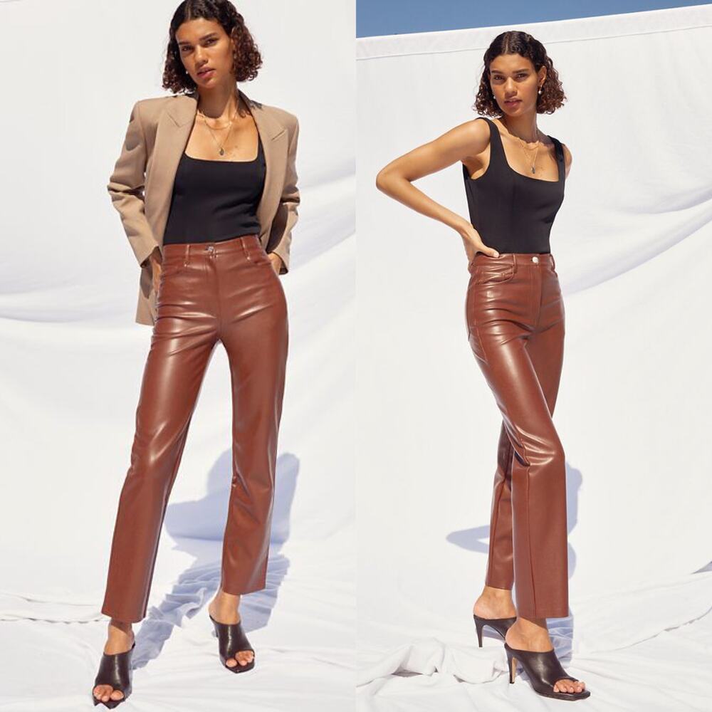Wilfred Brown Straight Leg Pants